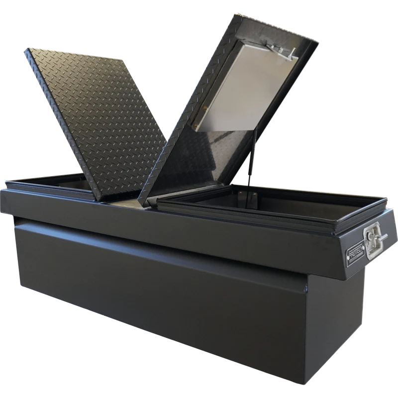 ProTech Crossover 20X20X70 Gull Wing Box Diamond Plate Lid Textured Black Standard Profile Includes Tray Model 54-8012-TB - Image 2