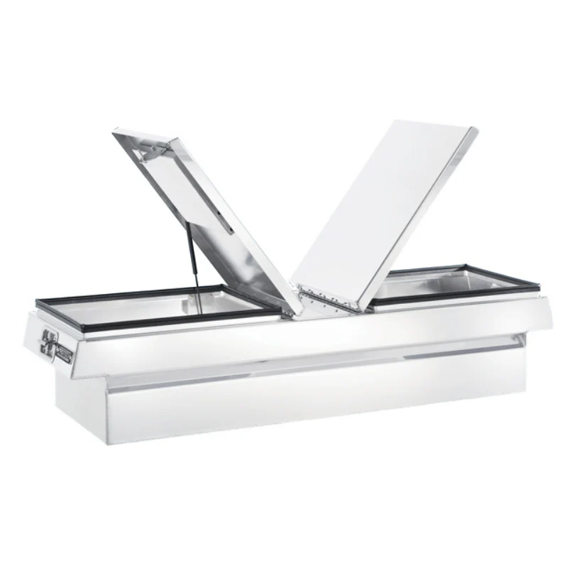 ProTech Crossover 20X28X74 Gull Wing Box Smooth Lid Smooth Lid Bright Aluminum Standard Profile Includes Tray Model 54-8024-28 - Image 3