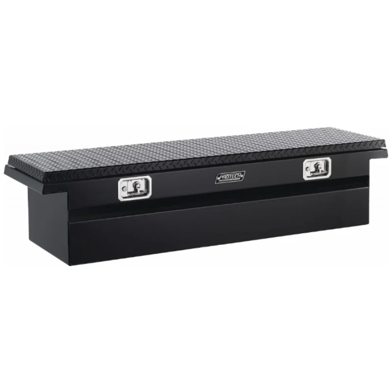 ProTech Crossover 15X20X70 Single Lid Box Diamond Plate Lid Gloss Black Standard Profile Includes Tray Model 54-8211-GB