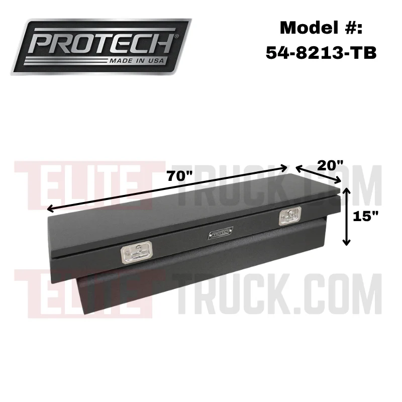 ProTech Crossover 15X20X70 Single Lid Box Smooth Lid Textured Black Standard Profile Includes Tray Model 54-8213-TB - Image 2