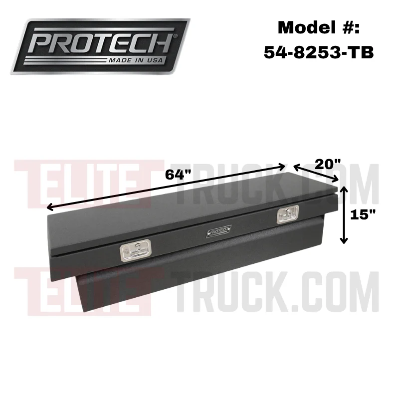 ProTech Crossover 15X20X64 Single Lid Box Smooth Lid Textured Black Standard Profile Includes Tray Model 54-8253-TB - Image 2