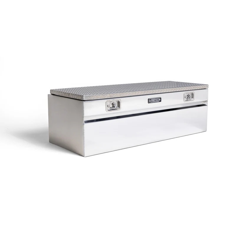 Protech Chest Tool Box - 19.5X24X60 Diamond Plate Lid Bright Aluminum Includes Tray Model 54-8440 - Image 5