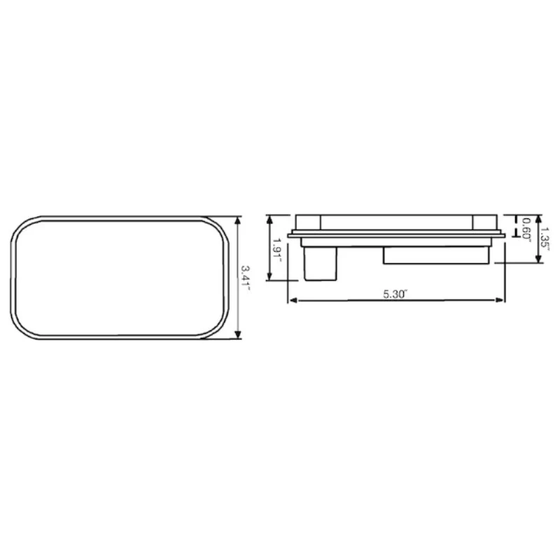 Buyers Products 5.3 Inch Rectangular Reverse Light Kit with 32 LEDs (PL-2 Connection, Includes Grommet And Plug) Model 5625332 - Image 6
