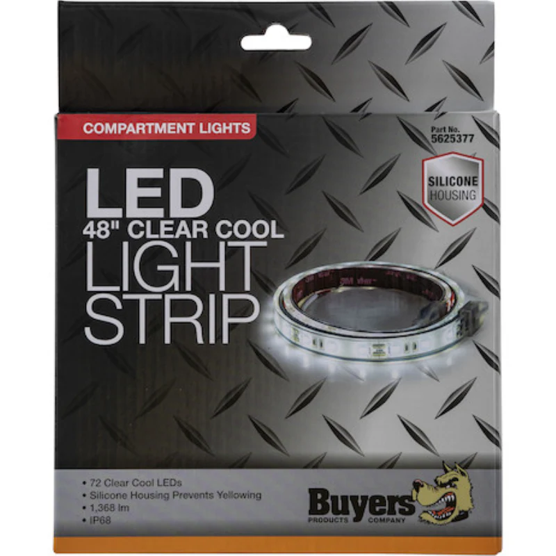 Buyers Products 48 Inch Silicone 72-LED Strip Lights with 3M Adhesive Backing  - Clear And Cool Model 5625377 - Image 5
