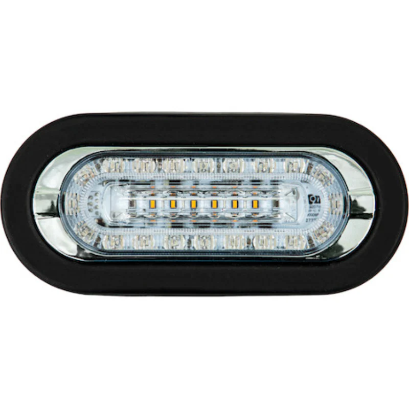 Buyers Products 6 Inch Combination Oval LED Amber Marker Light with Amber/Clear Strobe Light With Grommet Model 5626226 - Image 4
