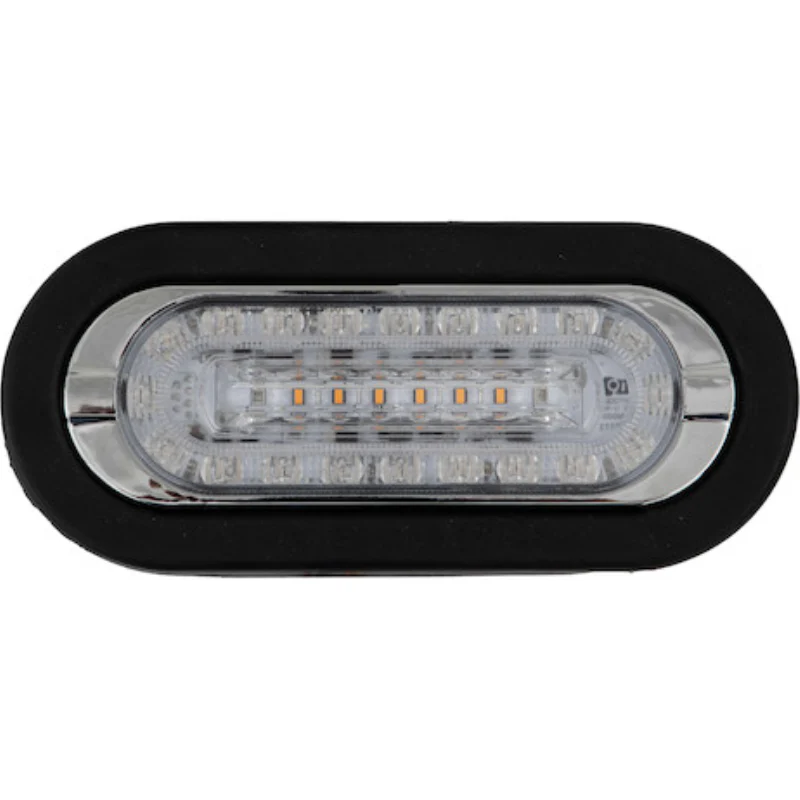 Buyers Products 6 Inch Combination Oval LED Amber Marker Light with Amber/Clear Strobe Light With Grommet Model 5626226 - Image 5