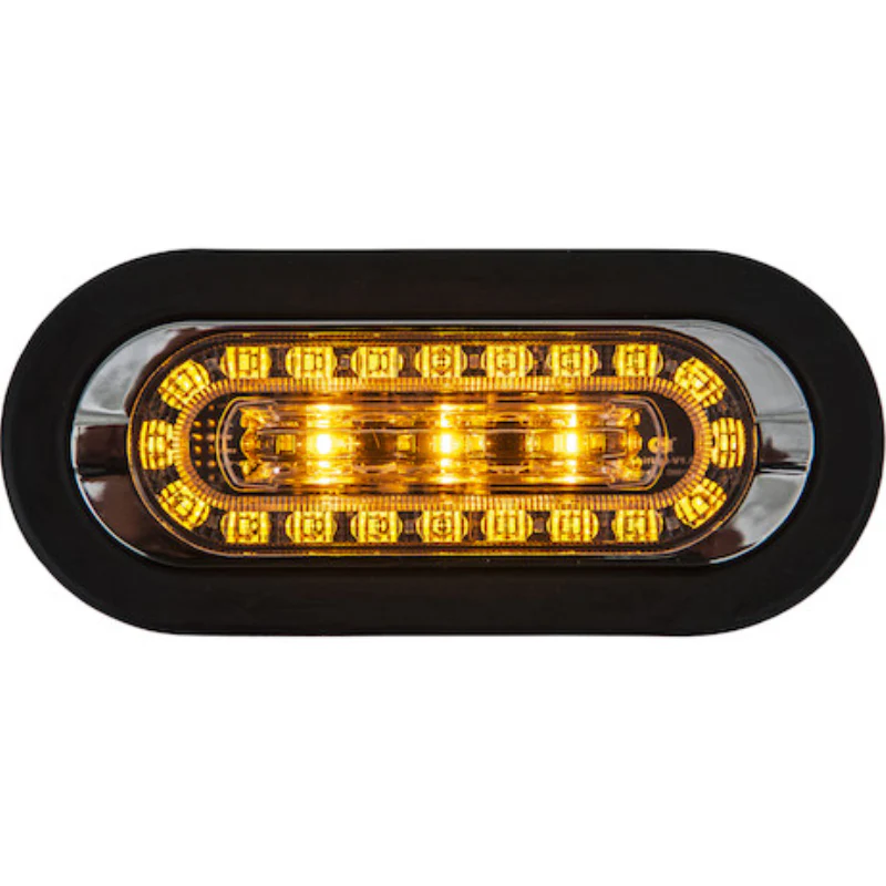 Buyers Products 6 Inch Combination Oval LED Amber Marker Light with Amber/Green Strobe Light With Grommet Model 5626926 - Image 3