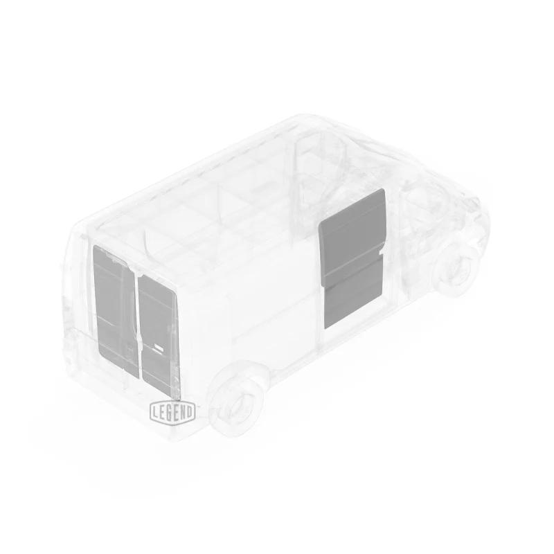 LEGEND DuraTherm Door Liner ONLY - RAM ProMaster (all Wheelbase lengths) Cargo Van Low Roof - Textured Grey Model 603-114-2613.LR