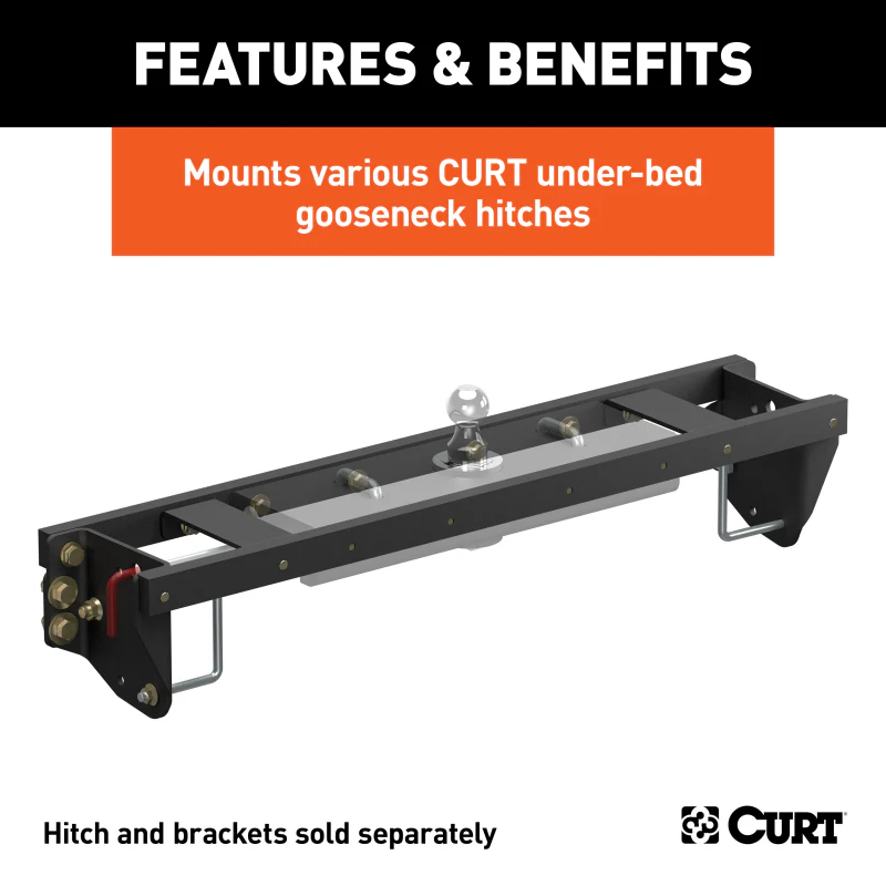 CURT Double Lock EZr Gooseneck Installation Brackets, Fits Select Chevrolet Silverado, GMC Sierra 2500, 3500 HD Model 60701 - Image 3