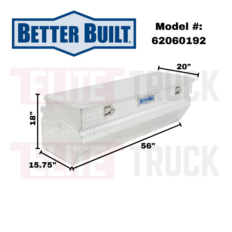 Better Built 56" Bright Aluminum Crown Series Chest Tool Box Model 62060192 - Image 2