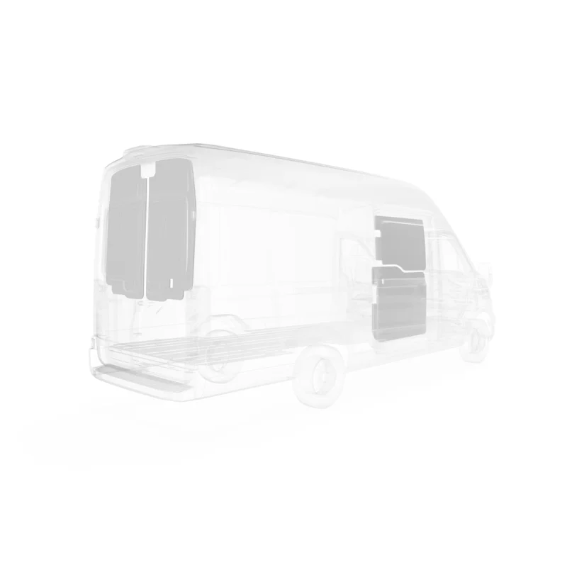 LEGEND DuraTherm Door Liner ONLY - Dual Doors RAM ProMaster 118" Wheelbase Cargo Van Low Roof- Textured Grey Model 623-114-2613.2 - Image 4