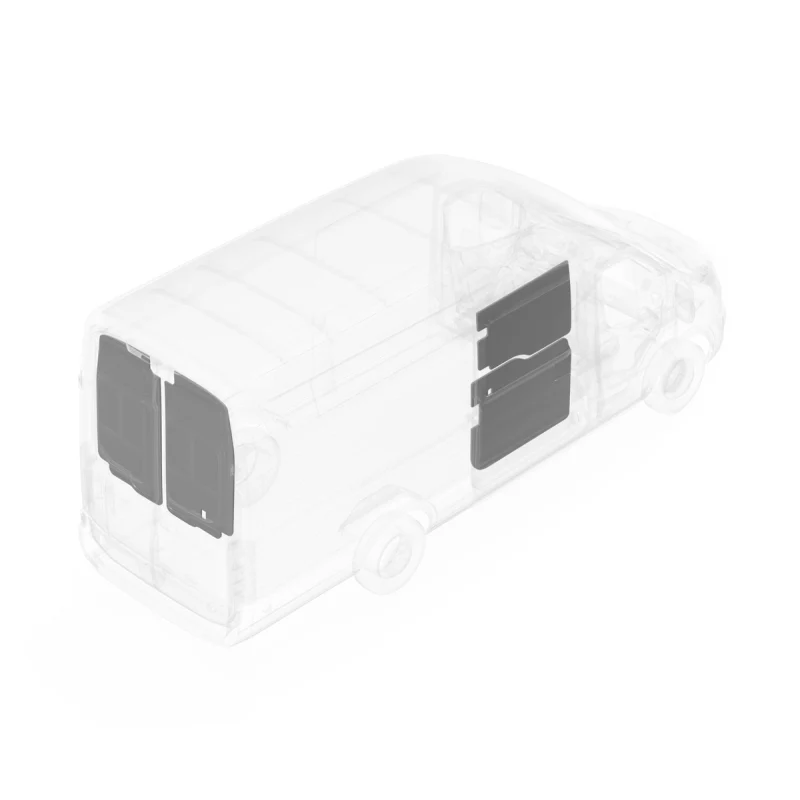 LEGEND DuraTherm Door Liner ONLY - RAM ProMaster 118" Wheelbase Cargo Van Low Roof- Textured Grey Model 623-114-2613