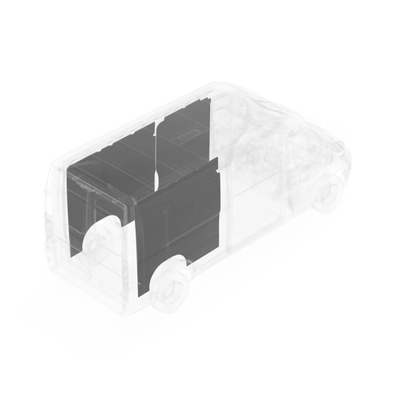 LEGEND DuraTherm Wall Liner ONLY - RAM ProMaster 118" Wheelbase Cargo Van Low Roof- Textured Grey - Single Side Door Model 624-114-2613 - Image 4