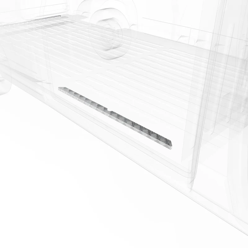 LEGEND Aluminum Floor Sill Set Dual Side Doors RAM ProMaster 118" Cargo Van Model 629-151-1010.2