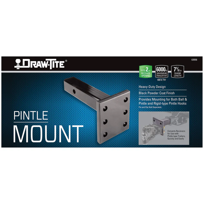Draw-Tite Pintle Hook Mounting Plate, Fits 2 in. Square Receiver, 6,000 lbs. Capacity Model 63056 - Image 6