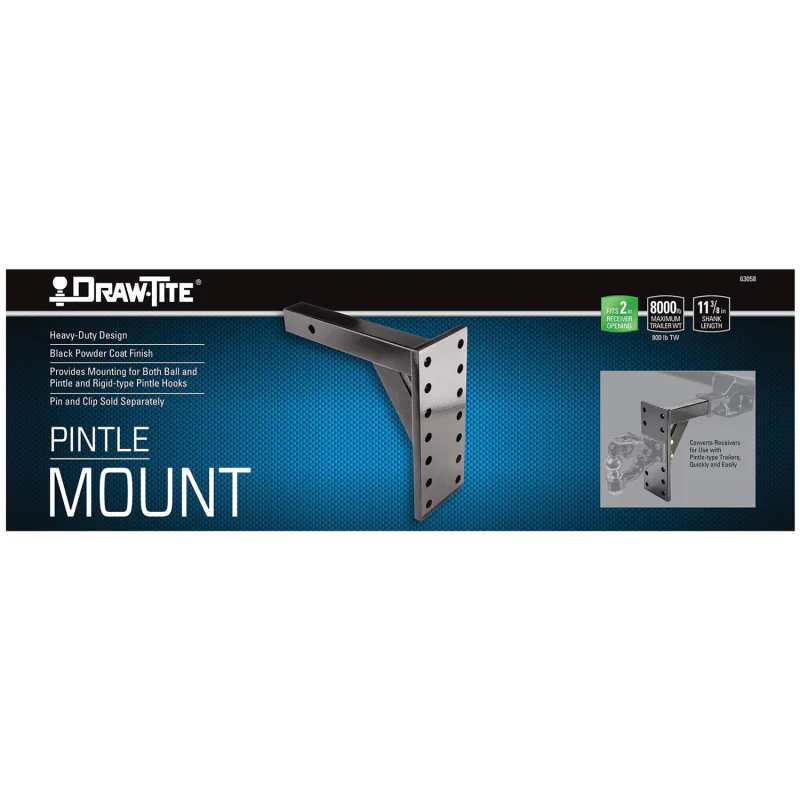 Draw-Tite Pintle Hook Mounting Plate, Fits 2 in. Square Receiver, 8,000 lbs. Capacity Model 63058 - Image 6