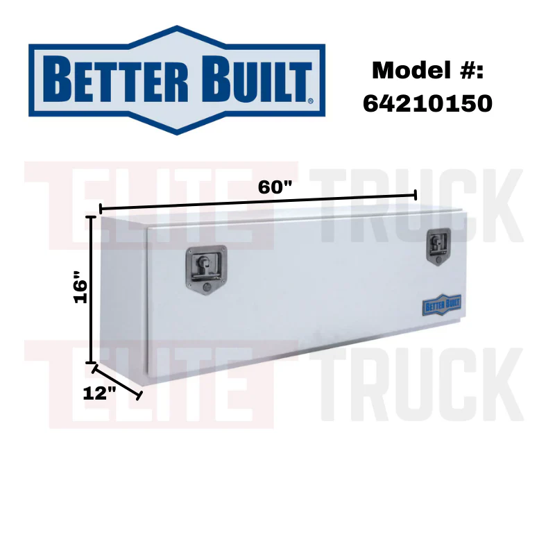 Better Built 60" White Steel Crown Series Top Mount Tool Box Model 64210150 - Image 2