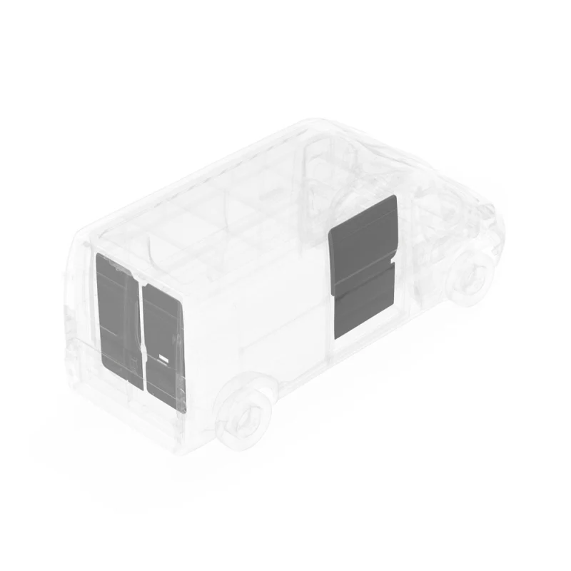 LEGEND DuraTherm Door Liner ONLY - RAM ProMaster 159" Extended Wheelbase Cargo Van Super High Roof - Textured Grey Model 653-114-2613.J
