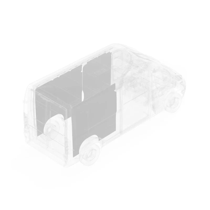 LEGEND DuraTherm Wall Liner ONLY - RAM ProMaster 159" Extended Wheelbase Cargo Van Super High Roof - Textured Grey - Single Side Door Model 654-114-2613.J - Image 4