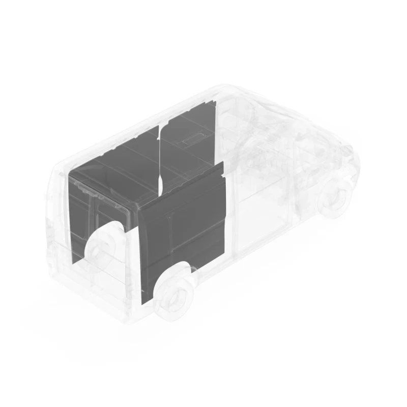 LEGEND DuraTherm Wall Liner ONLY - RAM ProMaster 159" Extended Wheelbase Cargo Van Super High Roof - Textured Grey - Single Side Door Model 654-114-2613.J - Image 5