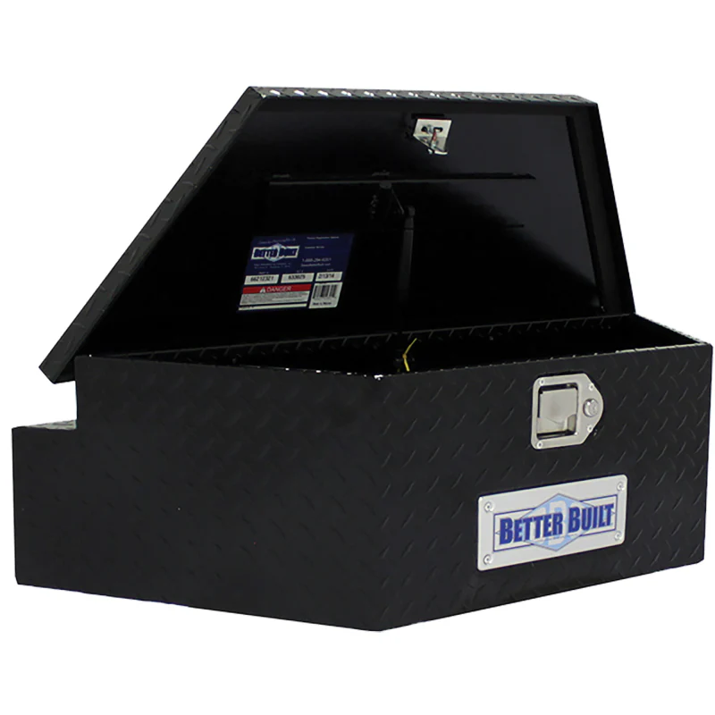 Better Built Gloss Black Aluminum Utility Trailer Tongue Tool Box Model 66212321 - Image 3