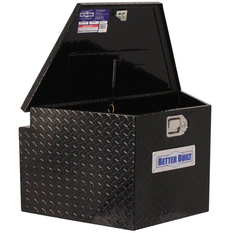 Better Built Gloss Black Aluminum Utility Trailer Tongue Tool Box Model 66212322 - Image 3