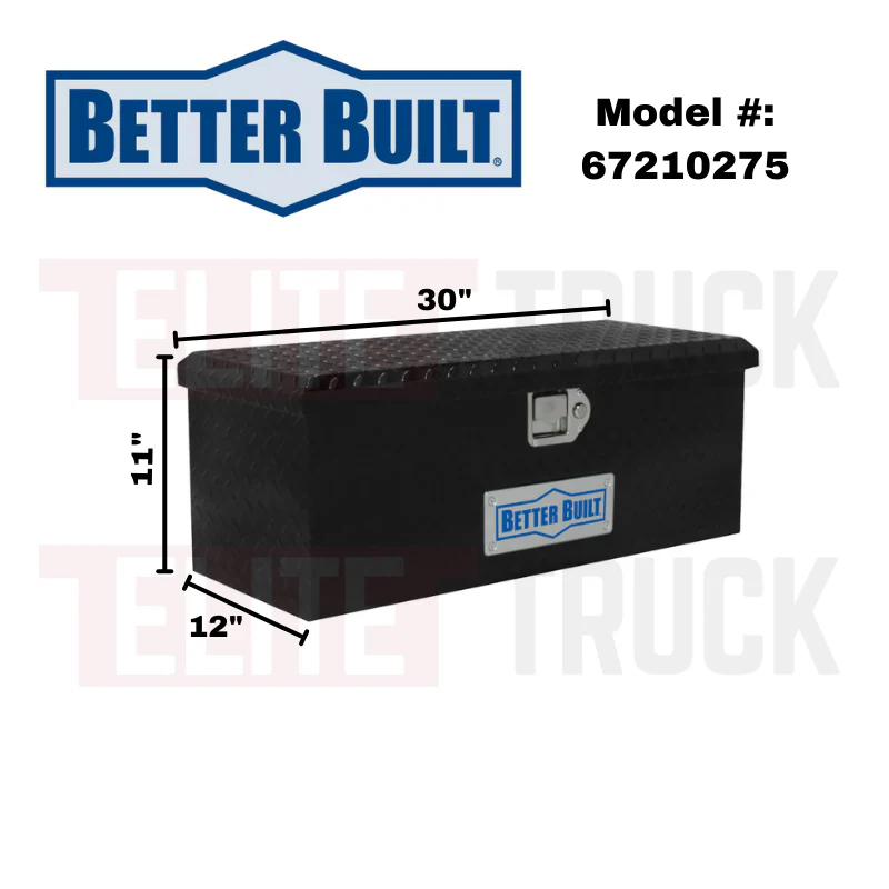 Better Built 30" Matte Black Aluminum ATV Tool Box Model 67210275 - Image 2