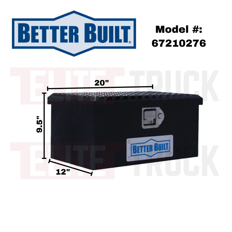 Better Built 20" Matte Black Aluminum ATV Tool Box Model 67210276 - Image 2