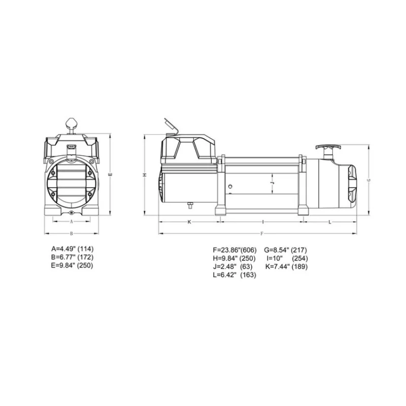 Novawinch PRO 12500 winch, 12v, Wire Cable Model 701001068587 - Image 4