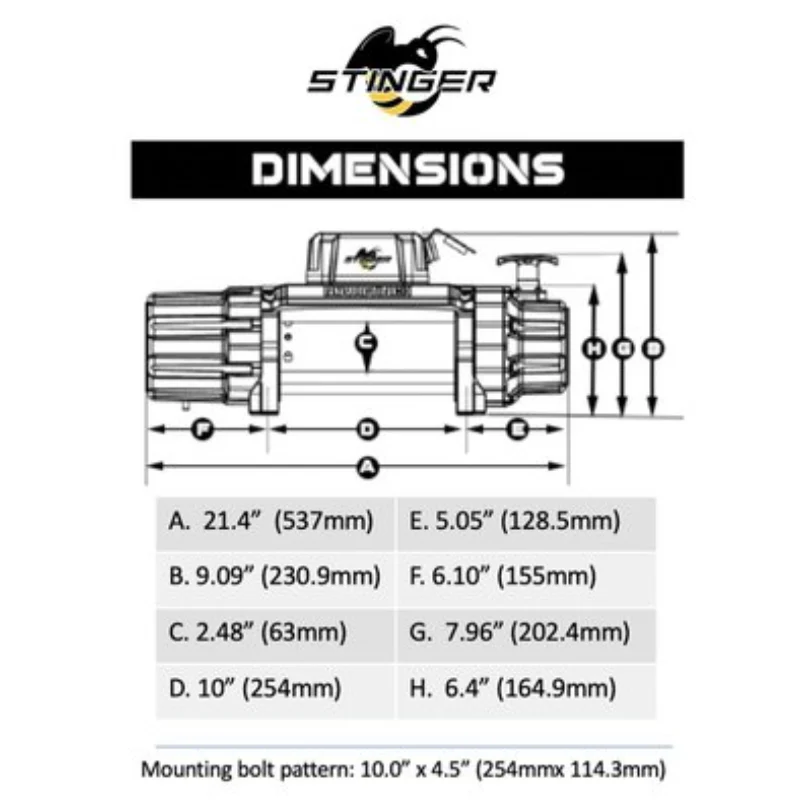 Novawinch Stinger+ 12,000lbs, 12v,  Synthetic Rope, Wireless Model 7010011068892 - Image 3