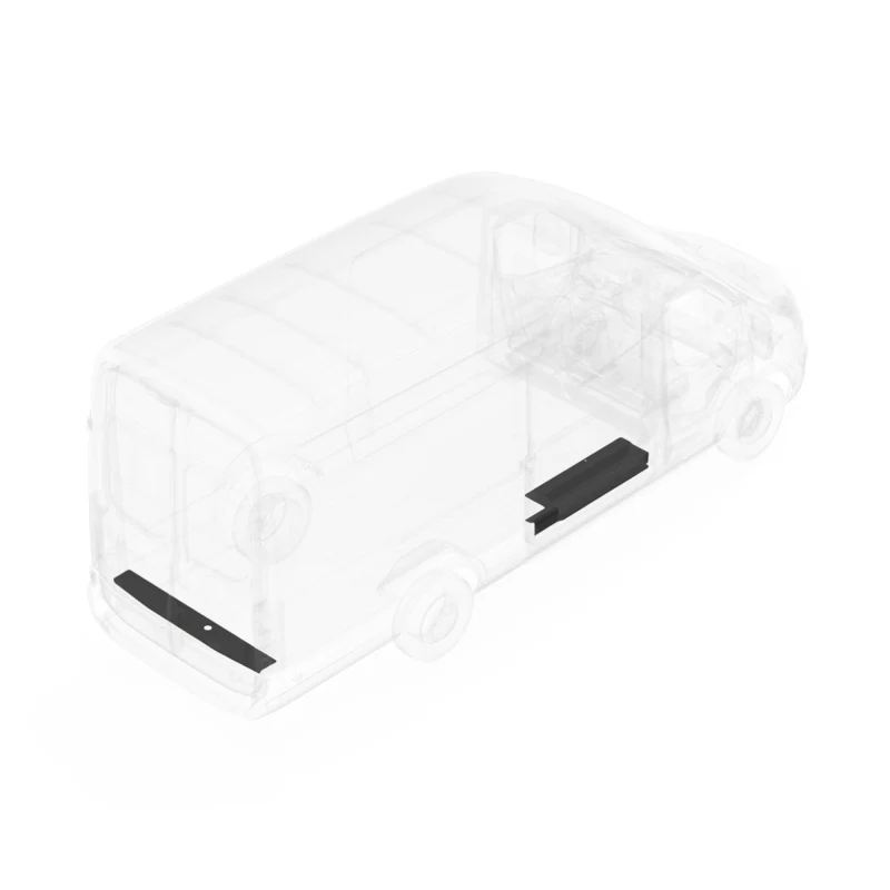 LEGEND Steel Floor Threshold Set Dual Side Doors Ford Transit (all WB lengths) Cargo Van - Black Model 709-151-1011.2 - Image 2