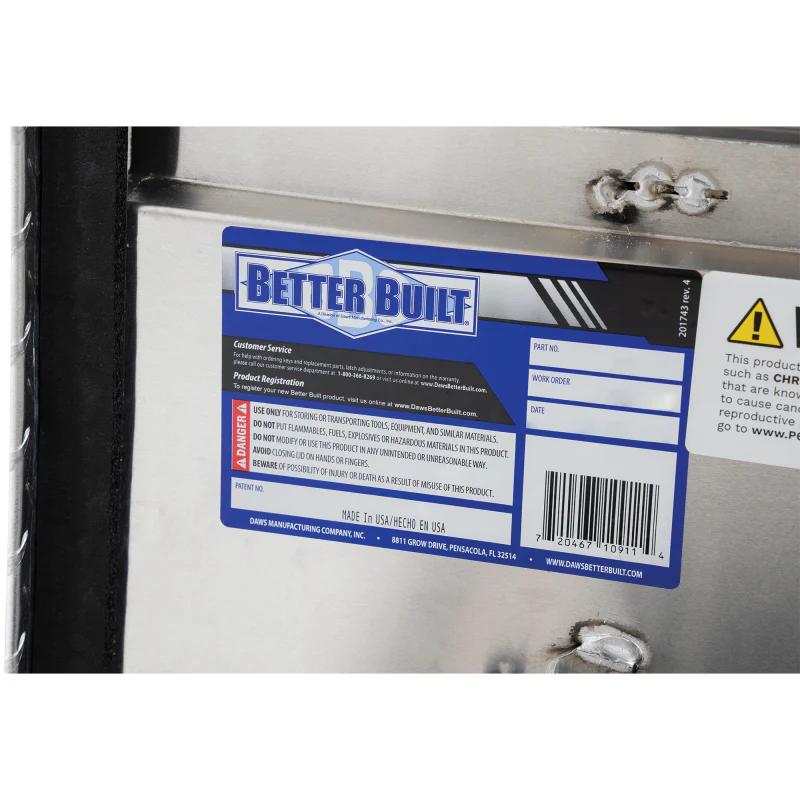 Better Built 69" Aluminum Crown Series Low Profile Crossover Tool Box Model 73010911 - Image 10