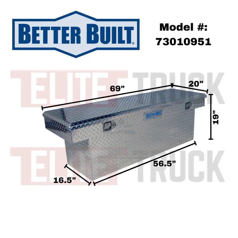 Better Built 71" Bright Aluminum Crown Series Deep Crossover Tool Box Model 73010951 - Image 2