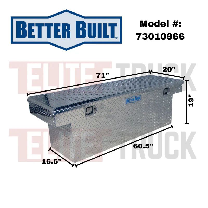 Better Built 71" Gloss Black Aluminum Crown Series Deep Crossover Tool Box Model 73010966 - Image 2