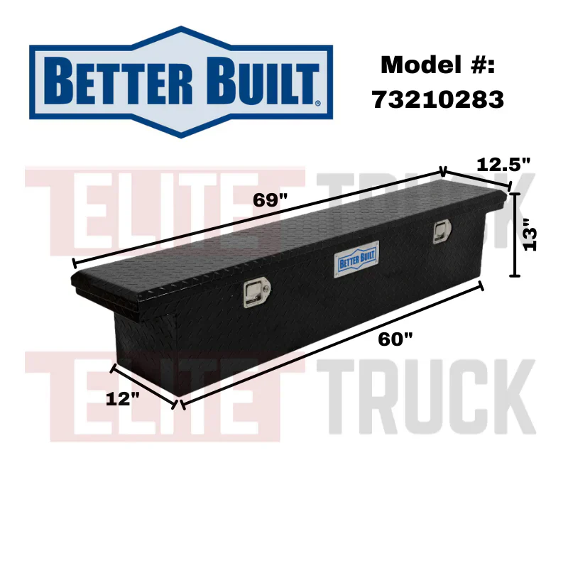 Better Built 69" Gloss Black Aluminum Crown Series Slimline Low Profile Tool Box Model 73210283 - Image 2