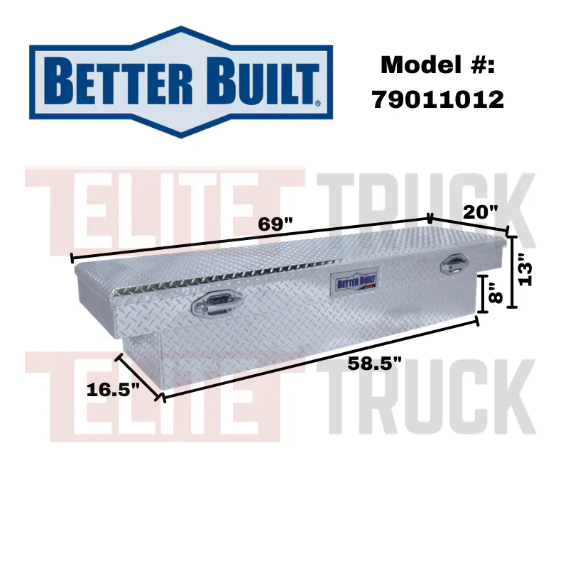 Better Built 69" Bright Aluminum Crossover Tool Box Model 79011012 - Image 2