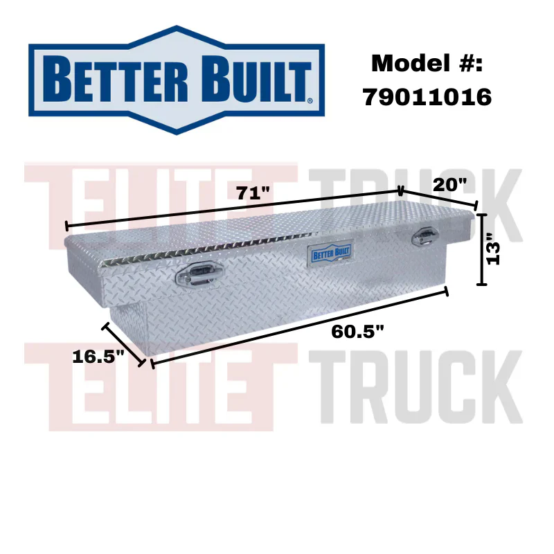 Better Built 71" Bright Aluminum Special Edition Crown Series Crossover Tool Box Model 79011016 - Image 2