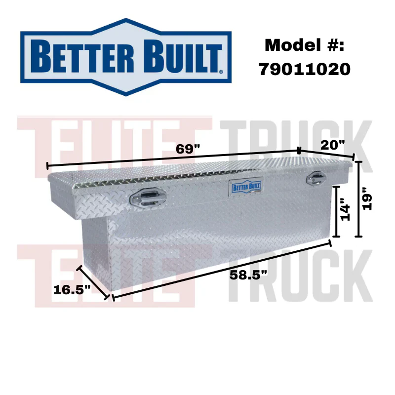 Better Built 69" Bright Aluminum Special Edition Crown Series Deep Crossover Tool Box Model 79011020 - Image 2