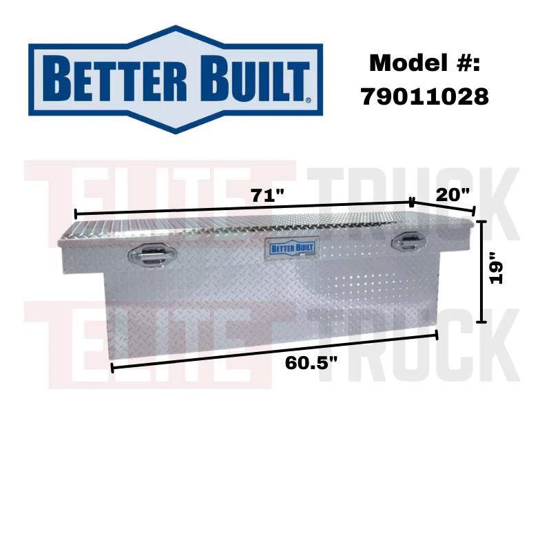 Better Built 71" Bright Aluminum Deep Crossover Tool Box Model 79011028 - Image 2