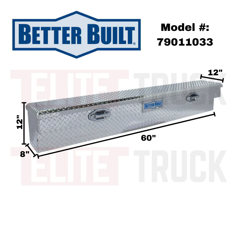 Better Built 60" Bright Aluminum Side Mount Tool Box Model 79011033 - Image 2