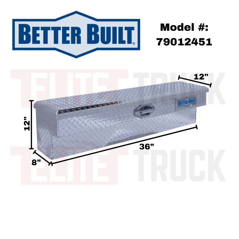 Better Built 36" Bright Aluminum Side Mount Tool Box Model 79012451 - Image 2