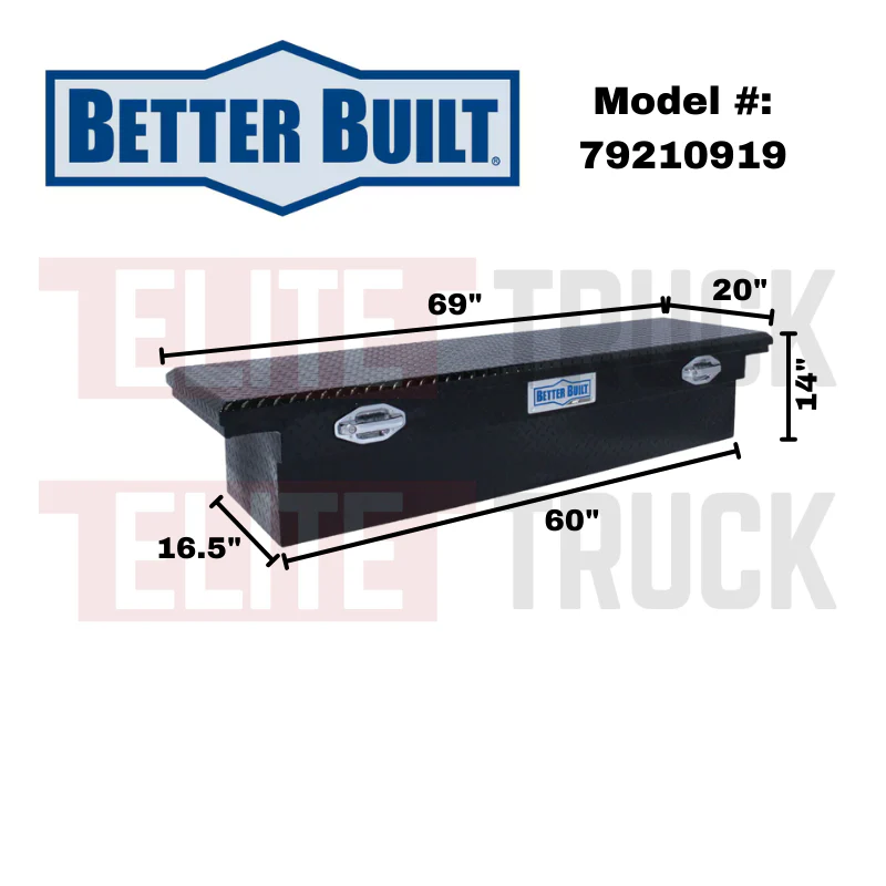 Better Built 69" Gloss Black Aluminum Low Profile Crossover Tool Box Model 79210919 - Image 2