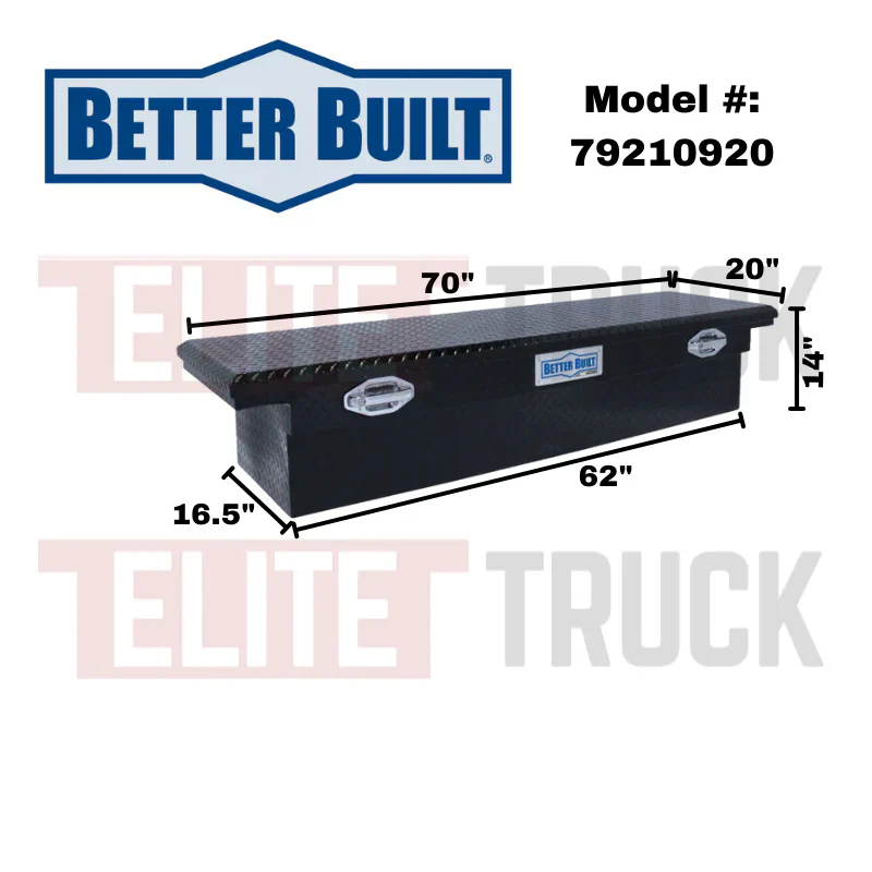 Better Built 71" Gloss Black Aluminum Low Profile Crossover Tool Box Model 79210920 - Image 2