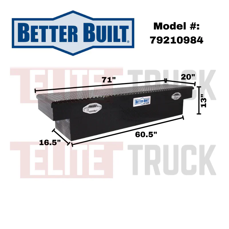 Better Built 71" Gloss Black Aluminum Crossover Tool Box Model 79210984 - Image 2