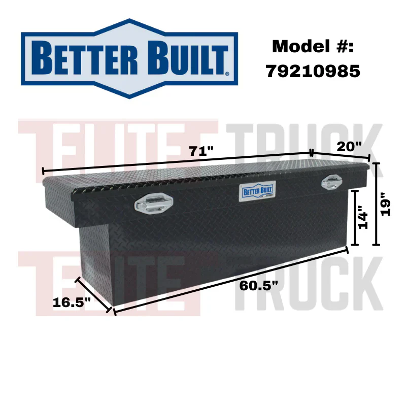 Better Built 71" Gloss Black Aluminum Deep Crossover Tool Box Model 79210985 - Image 2