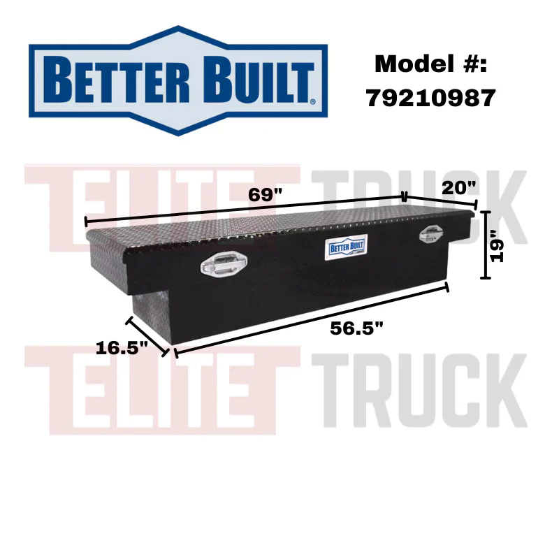 Better Built 69" Gloss Black Aluminum Deep Crossover Tool Box Model 79210987 - Image 2