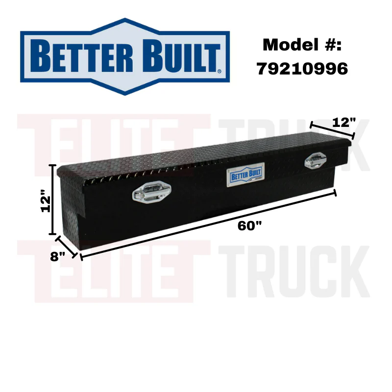 Better Built 60" Gloss Black Aluminum Side Mount Tool Box Model 79210996 - Image 2