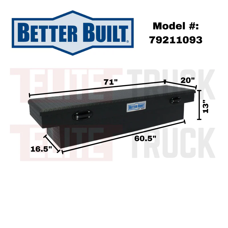 Better Built 71" Matte Black Aluminum Crossover Tool Box Model 79211093 - Image 2