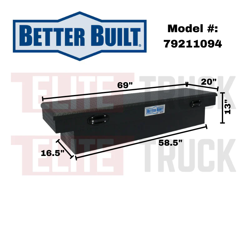 Better Built 69" Matte Black Aluminum Crossover Tool Box Model 79211094 - Image 2