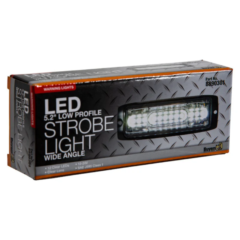 Buyers Products 5 Inch Ultra Thin Wide Angle Rectangular LED Clear Strobe Light Series Model 8890301 - Image 6
